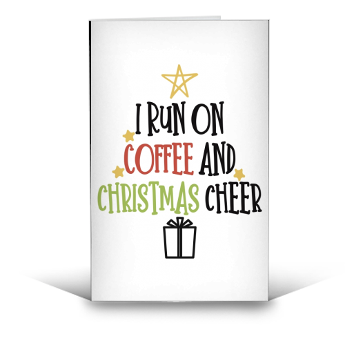 Coffee and Christmas cheer! - funny greeting card by Cheryl Boland