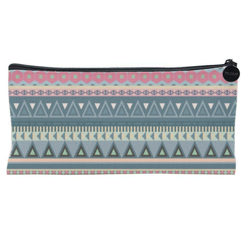 Aztec - flat pencil case by Cheryl Boland