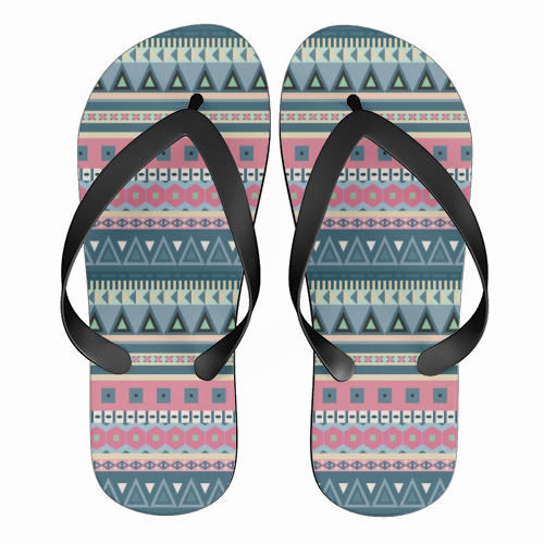 Aztec - funny flip flops by Cheryl Boland