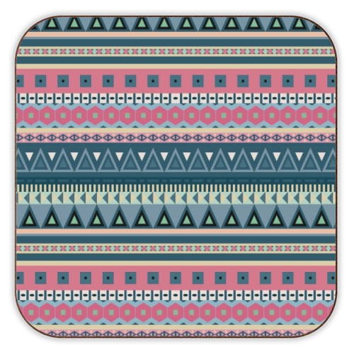 Aztec - personalised beer coaster by Cheryl Boland