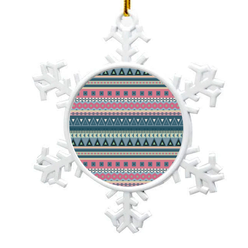 Aztec - snowflake decoration by Cheryl Boland
