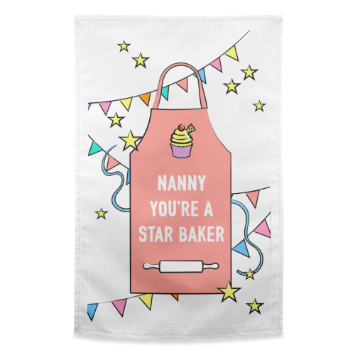 Nanny Star Baker - funny tea towel by Adam Regester