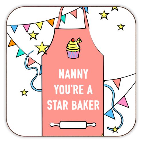 Nanny Star Baker - personalised beer coaster by Adam Regester
