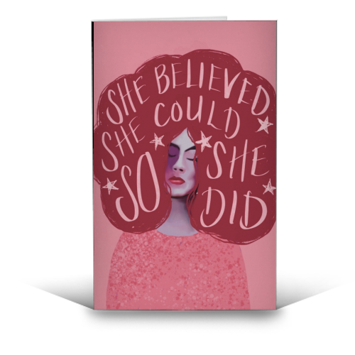She believed she could - funny greeting card by Giddy Kipper