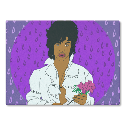 Prince of Purple - glass chopping board by Bite Your Granny