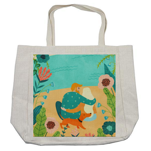 Ewe mean the world to me - cool beach bag by Uma Prabhakar Gokhale