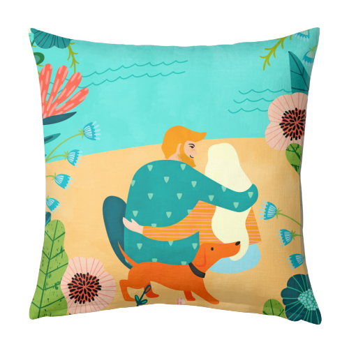 Ewe mean the world to me - designed cushion by Uma Prabhakar Gokhale