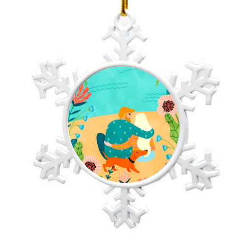 Ewe mean the world to me - snowflake decoration by Uma Prabhakar Gokhale