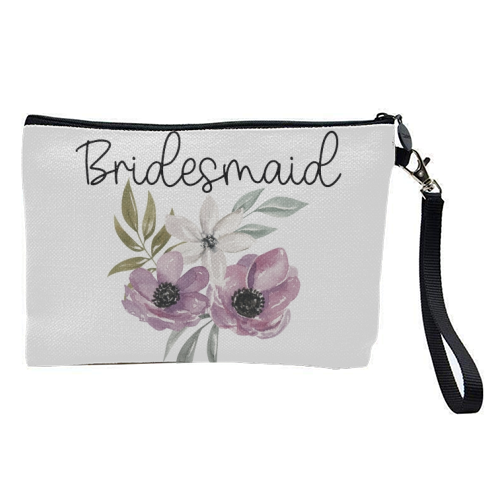 Bridesmaid watercolour floral - pretty makeup bag by Cheryl Boland