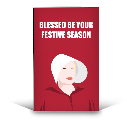 Blessed Be The Festive Season - funny greeting card by Adam Regester