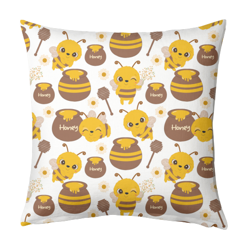 cute honey bees - designed cushion by haris kavalla