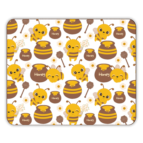 cute honey bees - designer placemat by haris kavalla