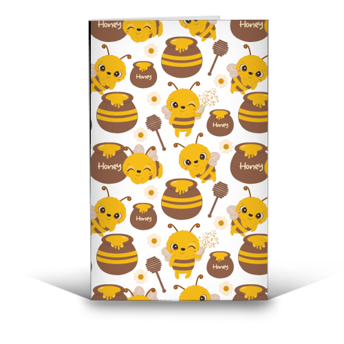 cute honey bees - funny greeting card by haris kavalla