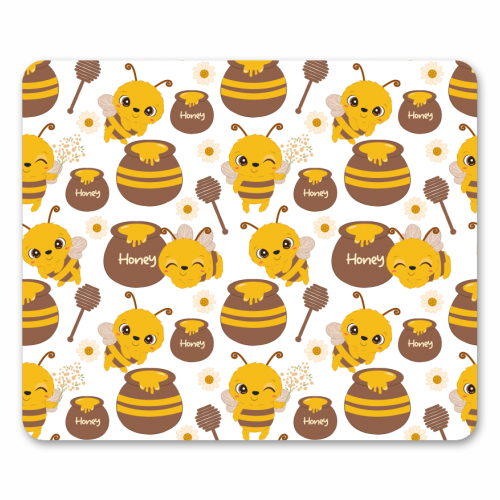 cute honey bees - funny mouse mat by haris kavalla