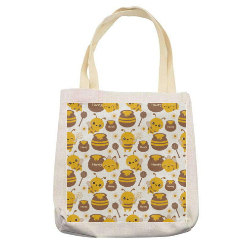 cute honey bees - printed tote bag by haris kavalla