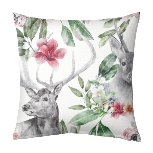 watercolor deer - designed cushion by haris kavalla