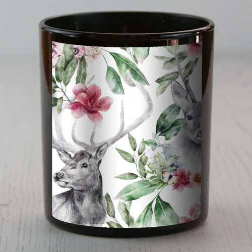 watercolor deer - scented candle by haris kavalla
