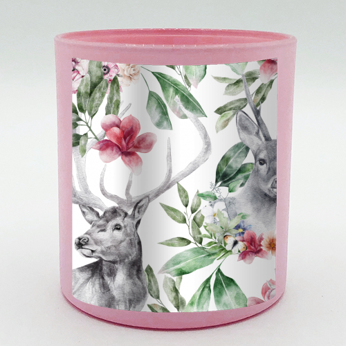 watercolor deer - scented candle by haris kavalla