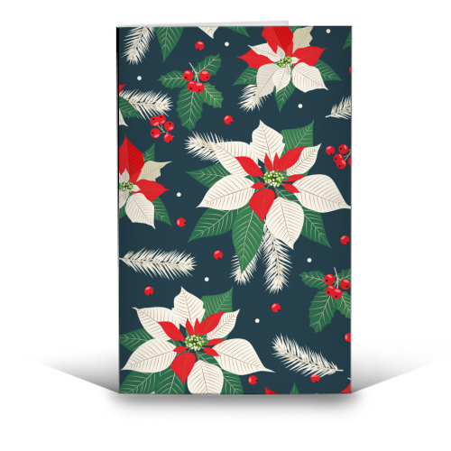 poinsettia flowers - funny greeting card by haris kavalla
