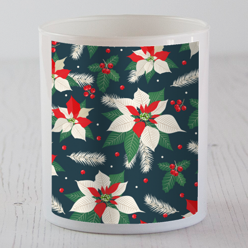 poinsettia flowers - scented candle by haris kavalla