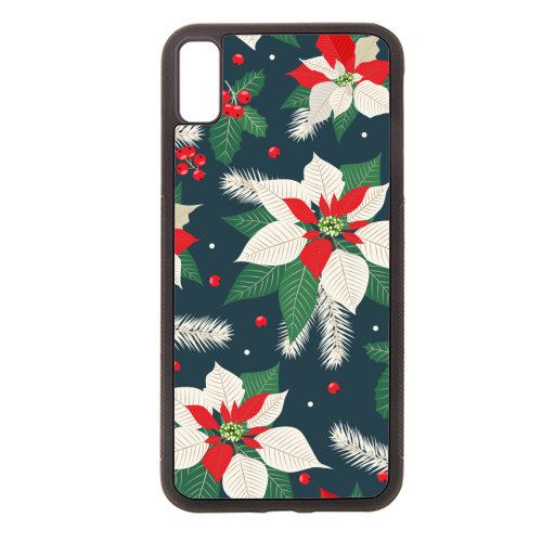 poinsettia flowers - stylish phone case by haris kavalla