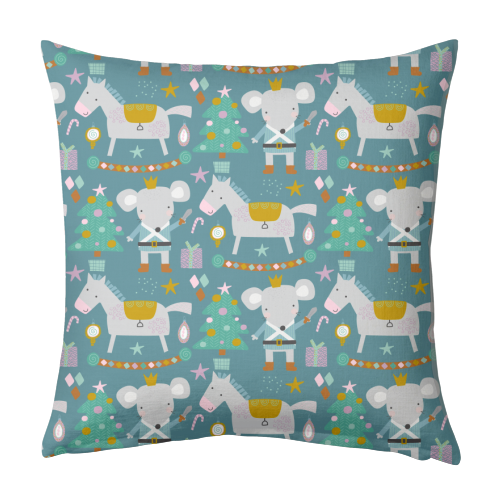 adorable christmas pattern for kids - designed cushion by haris kavalla