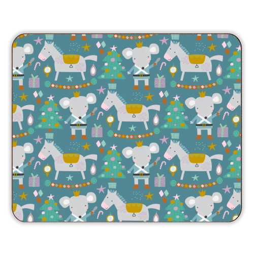 adorable christmas pattern for kids - designer placemat by haris kavalla