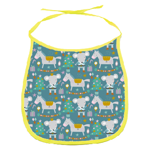 adorable christmas pattern for kids - funny baby bib by haris kavalla