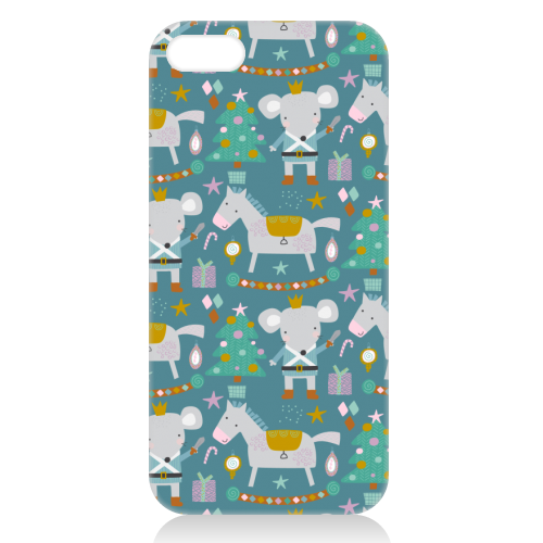 adorable christmas pattern for kids - unique phone case by haris kavalla