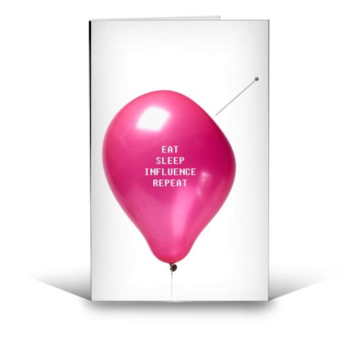 Pink Balloon - funny greeting card by DejaReve