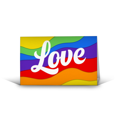 Pride rainbow love print - funny greeting card by The Girl Next Draw
