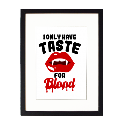 halloween blood - framed poster print by haris kavalla