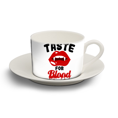 halloween blood - personalised cup and saucer by haris kavalla