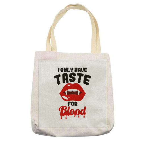 halloween blood - printed tote bag by haris kavalla