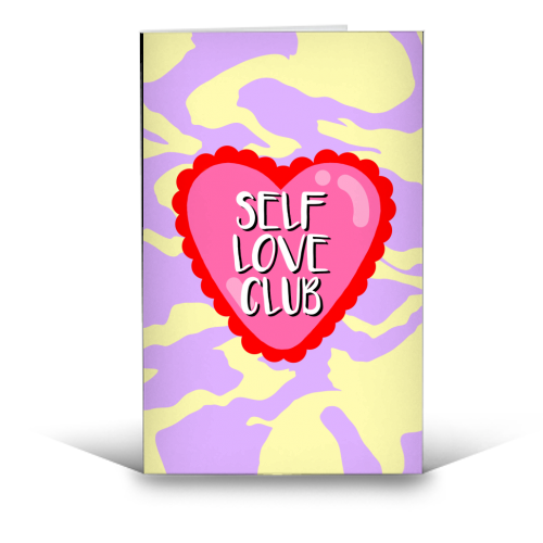 Self Love Club - funny greeting card by Eloise Davey