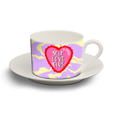 Self Love Club - personalised cup and saucer by Eloise Davey