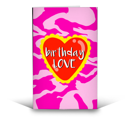 Birthday Love - funny greeting card by Eloise Davey