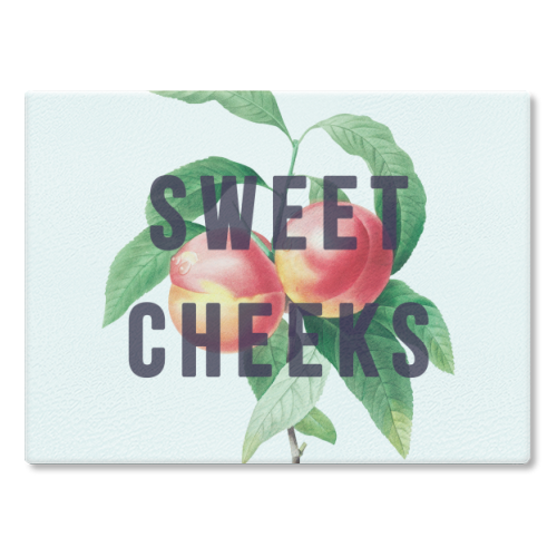 Sweet Cheeks - glass chopping board by The 13 Prints