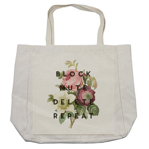 Block Mute Delete Repeat - cool beach bag by The 13 Prints