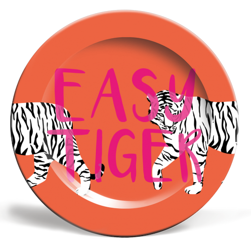 Easy Tiger - ceramic dinner plate by Emily @KindofSimpleDesigns