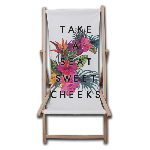 Take A Seat Sweet Cheeks - canvas deck chair by Emily @KindofSimpleDesigns