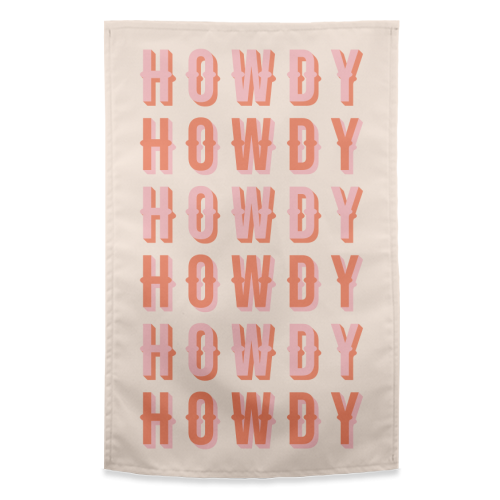 Howdy Print - funny tea towel by Emily @KindofSimpleDesigns