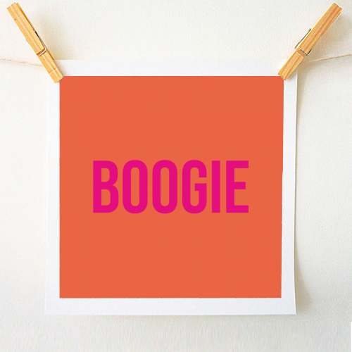 Boogie typography print - A1 - A4 art print by Emily @KindofSimpleDesigns