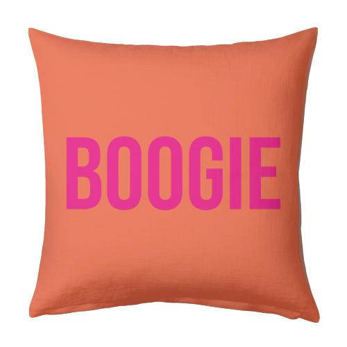 Boogie typography print - designed cushion by Emily @KindofSimpleDesigns