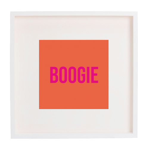 Boogie typography print - framed poster print by Emily @KindofSimpleDesigns