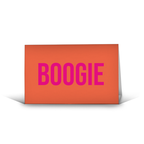 Boogie typography print - funny greeting card by Emily @KindofSimpleDesigns