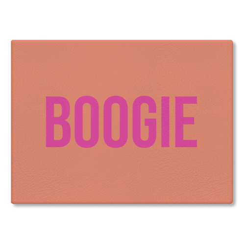 Boogie typography print - glass chopping board by Emily @KindofSimpleDesigns