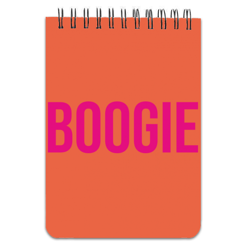 Boogie typography print - personalised A4, A5, A6 notebook by Emily @KindofSimpleDesigns