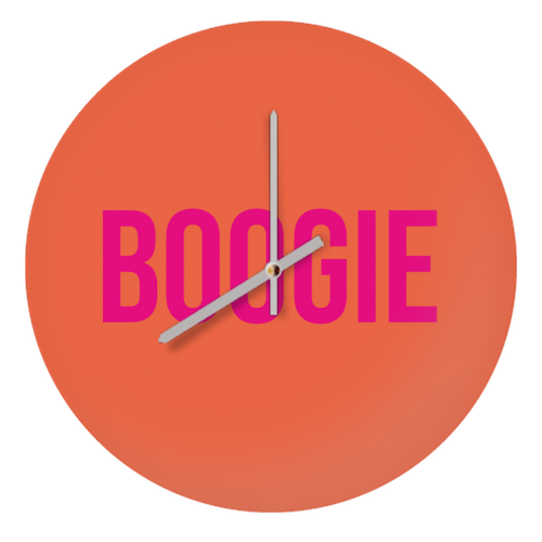 Boogie typography print - quirky wall clock by Emily @KindofSimpleDesigns