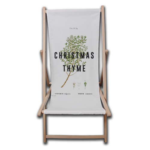 Christmas Thyme - canvas deck chair by The 13 Prints